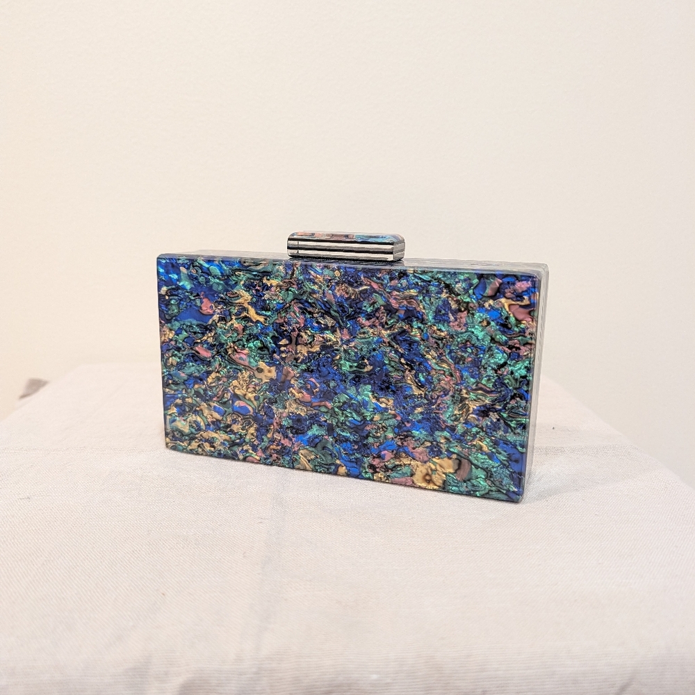 Multicolor Acrylic Clutch Bag
